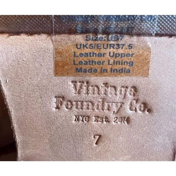 Vintage Foundry Co. Monaris Leather & Canvas Boot NWOB Size 7 - Picture 7 of 8